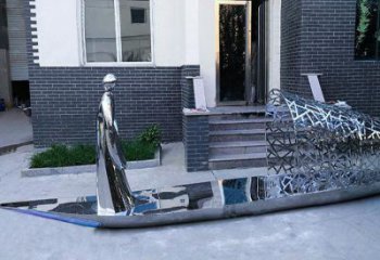 乘船人雕塑通用，鍛造工藝，中式不銹鋼乘船人雕塑通用