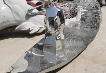 乘船人雕塑優價，小區擺件，不銹鋼乘船人雕塑精選