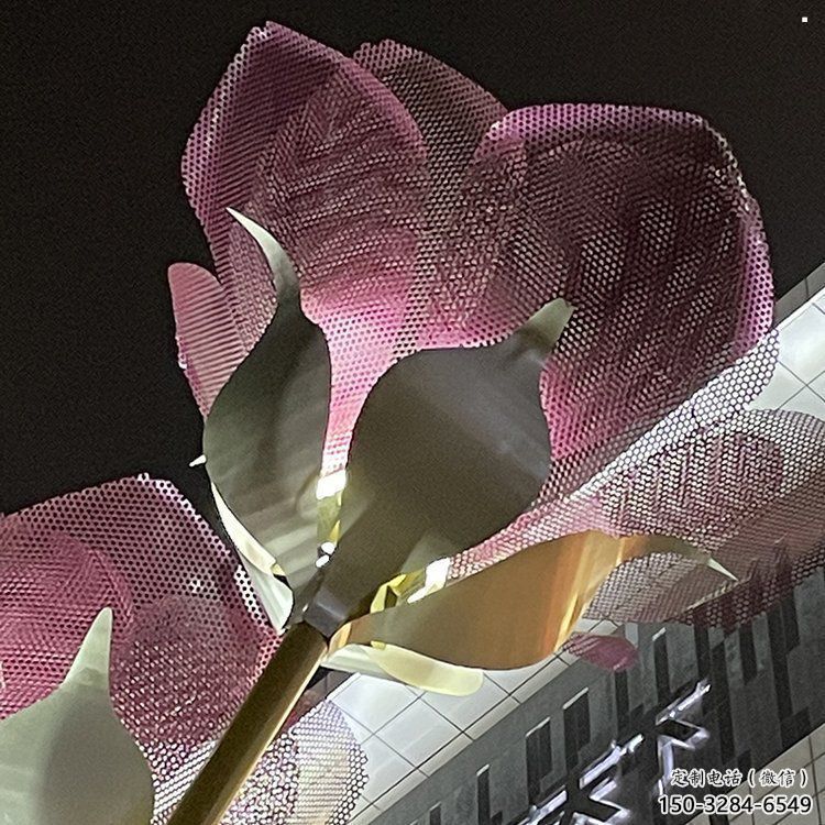 金屬紫丁香雕塑制造商，鋼管組合，公共紫丁香雕塑優選