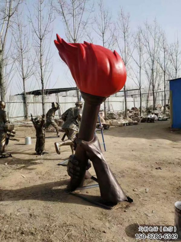 火把雕塑制作供需，景區(qū)案例，鋼結(jié)構(gòu)不銹鋼火把雕塑供給