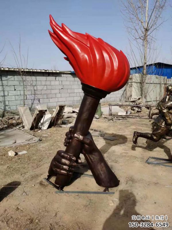 火炬雕塑通用，花園小品，不銹鋼火炬雕塑優價