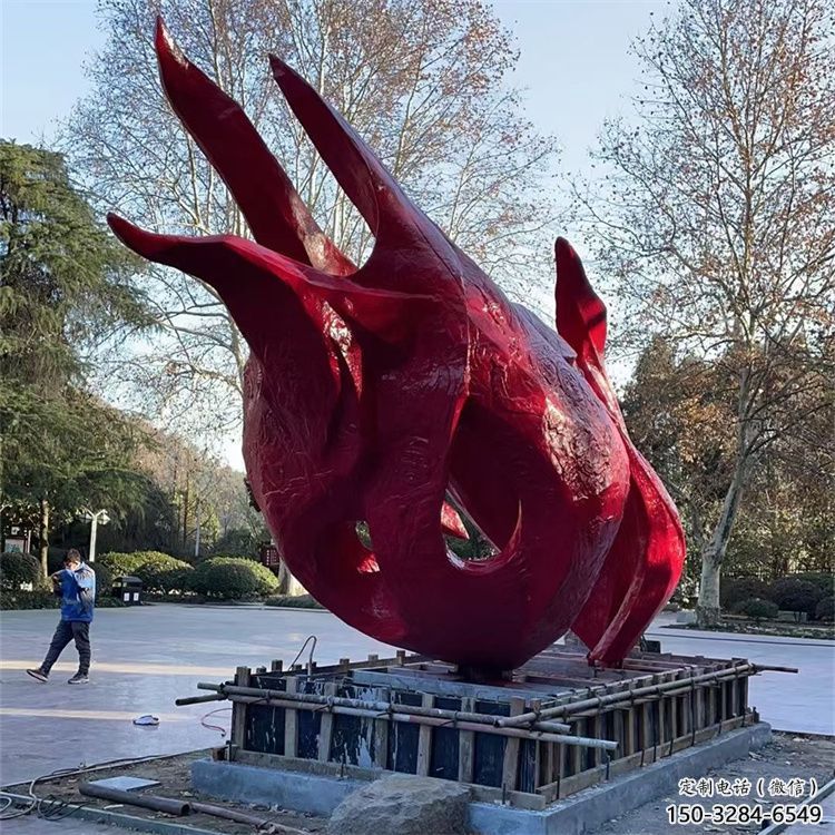 火焰雕塑觀賞型，街景小品，不銹鋼火焰雕塑常用