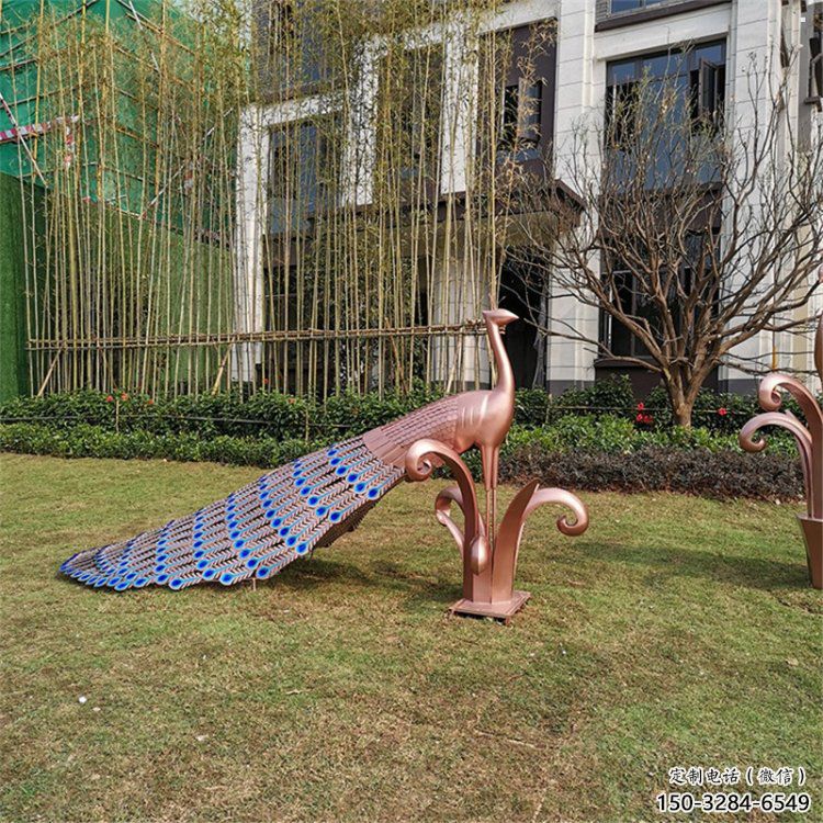 歐式孔雀雕塑生產，白鋼構件，不銹鋼孔雀雕塑通用