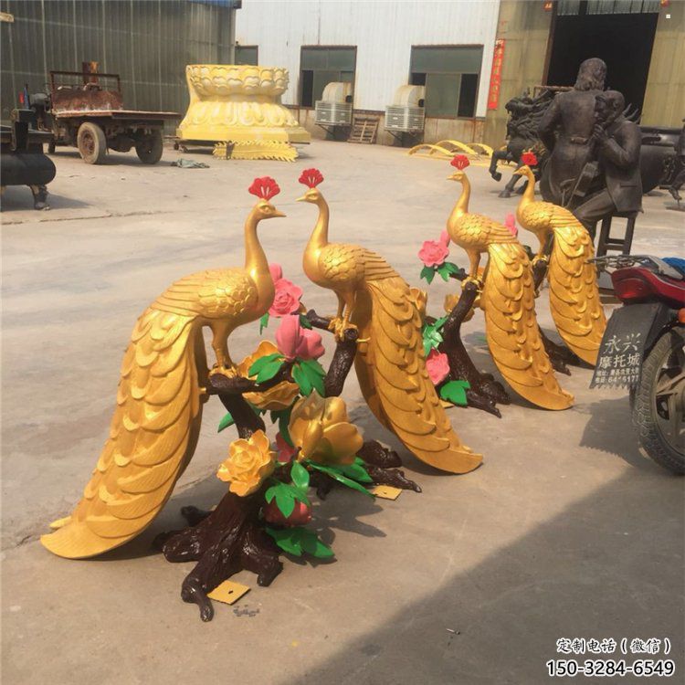 戶(hù)外孔雀擺放批發(fā)，景觀雕塑，銅孔雀雕塑生產(chǎn)商