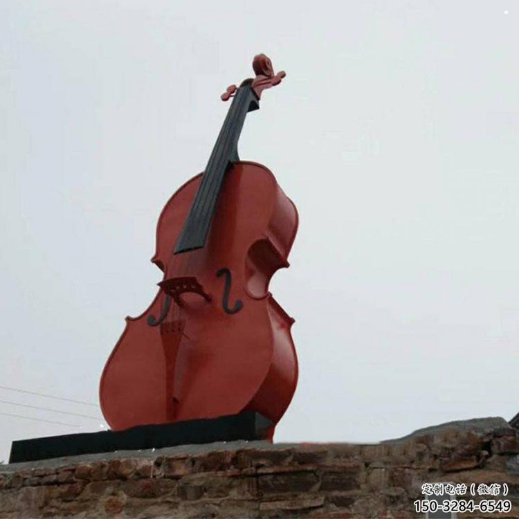 小提琴雕塑精品，小區(qū)雕塑，不銹鋼小提琴雕塑提供