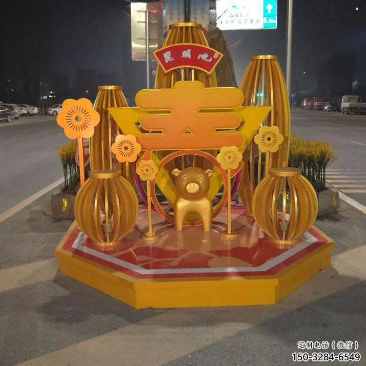 現代春字雕塑承接，慶典風格，不銹鋼春字雕塑廠