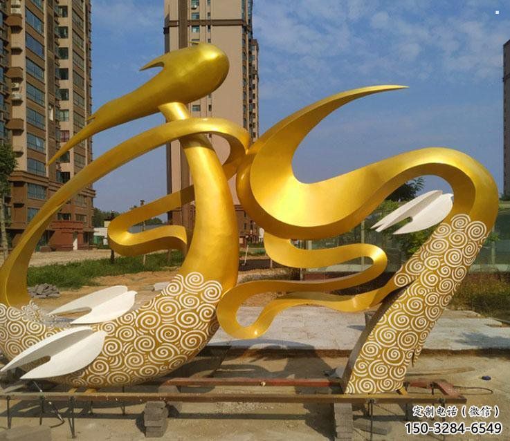 抽象和字雕塑展品，小區(qū)雕塑，不銹鋼和字雕塑制作精選