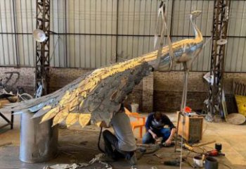 孔雀雕塑制作廠家，戶外雕塑，不銹鋼孔雀雕塑優(yōu)選