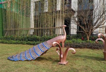 歐式孔雀雕塑生產(chǎn)，白鋼構(gòu)件，不銹鋼孔雀雕塑通用