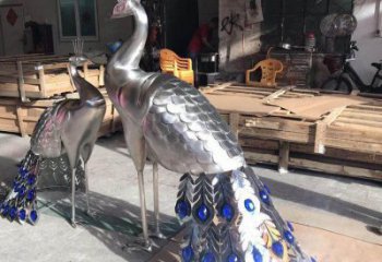 制作藝術(shù)孔雀雕塑廠家，鏡面工藝，不銹鋼孔雀雕塑預(yù)定