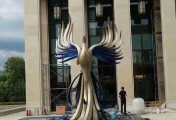 地產(chǎn)孔雀雕塑生產(chǎn)，城市裝飾，景觀不銹鋼孔雀雕塑選定