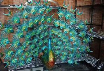 孔雀開屏景觀雕塑精品，小區(qū)雕塑，景觀孔雀開屏雕塑廠家