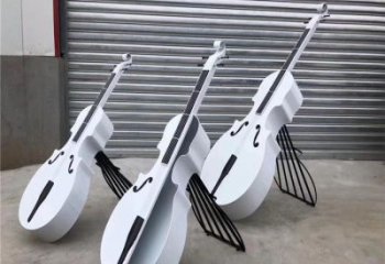 雕塑定制，小區(qū)雕塑，不銹鋼大提琴雕塑提供
