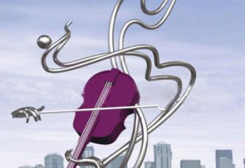 制造提琴雕塑展品，鋼管組合，不銹鋼提琴雕塑常用