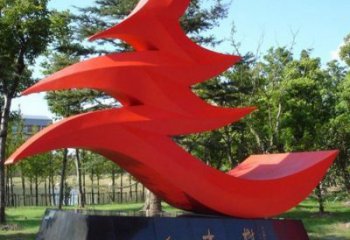 人字雕塑優選，室外雕塑，彩繪不銹鋼人字雕塑廠家