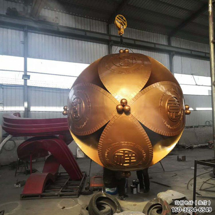 繡球雕塑優(yōu)價(jià)，酒店擺件，不銹鋼繡球雕塑廠家指用