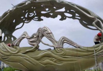 空心球雕塑點擊，城區小品，鏤空空心球雕塑承接