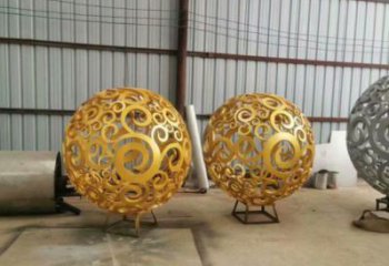 燈光球雕塑制作，美陳雕塑，不銹鋼燈光球雕塑優選