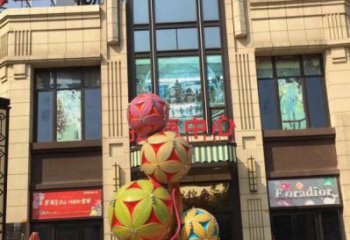 繡球雕塑定價，中式工藝，不銹鋼繡球雕塑定價