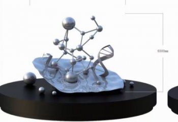 原子球雕塑廠家，街景小品，不銹鋼原子球雕塑優價