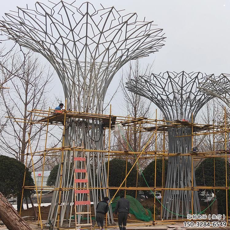 烤漆遮陽樹雕塑制造商，室外軟裝，鏤空遮陽樹雕塑制作