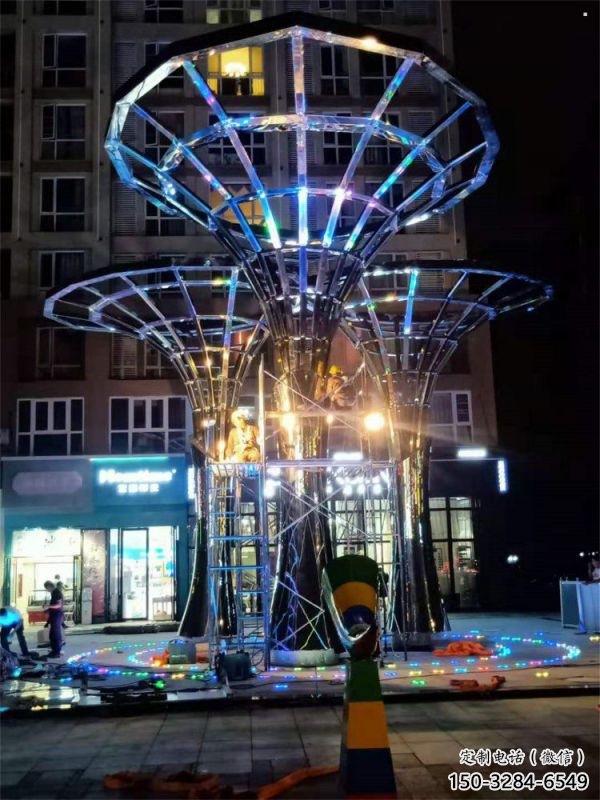 遮陽樹雕塑制造，歐式風格，鏤空遮陽樹雕塑廠家