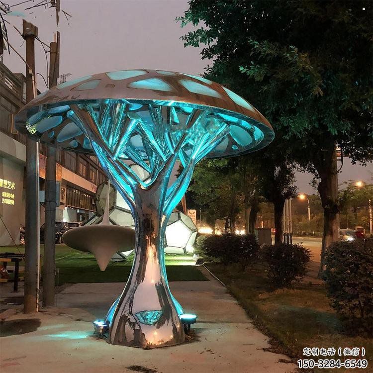 燈光樹雕塑生產(chǎn)，植物雕塑，各類燈光蘑菇樹雕塑定制
