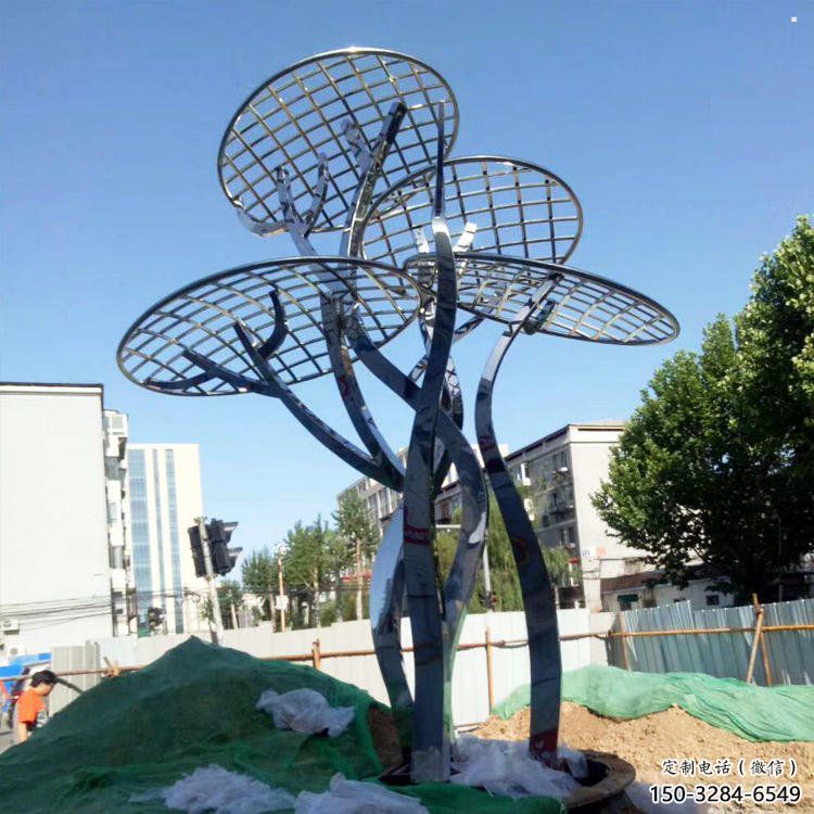 蘑菇樹雕塑精品，景觀概念，現(xiàn)代鏤空蘑菇樹雕塑通用