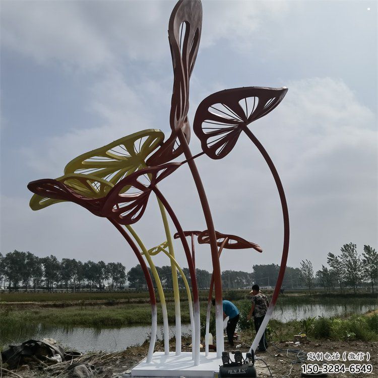 芭蕉葉雕塑常用，景觀概念，不銹鋼芭蕉葉雕塑生產(chǎn)