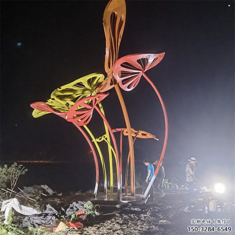 芭蕉葉雕塑精選，露天雕塑，不銹鋼芭蕉葉雕塑制作廠家