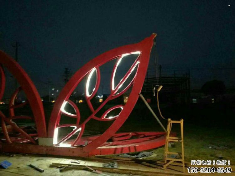 燈光樹葉雕塑精選，景觀概念，燈光樹葉雕塑生產廠家