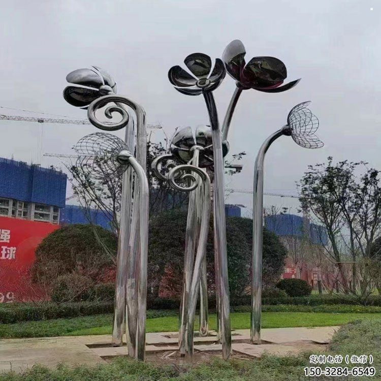 四葉草雕塑標(biāo)準(zhǔn)，陸地?cái)[件，不銹鋼四葉草雕塑定制