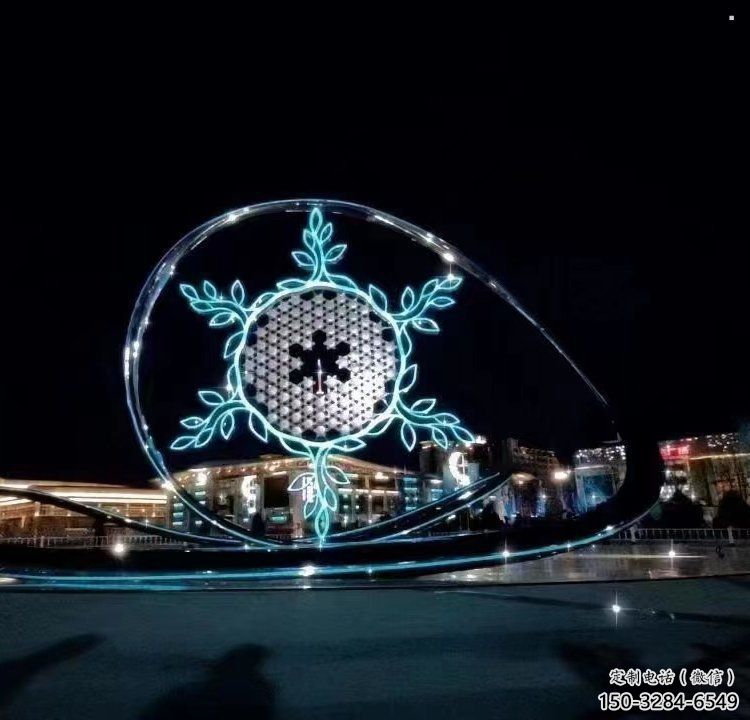 雪花雕塑廠家，燈光雕塑，不銹鋼雪花雕塑優(yōu)選