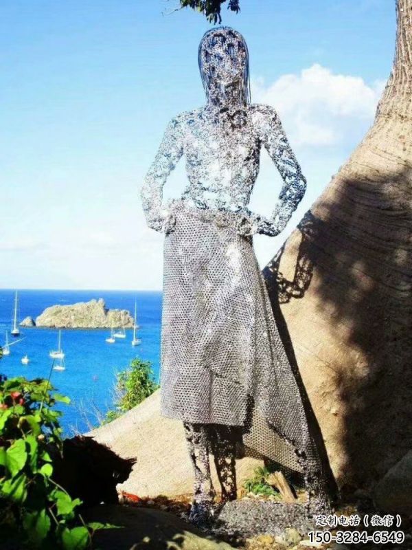 鏤空人物雕塑定做，城區小品，鐵藝字母人物雕塑定價