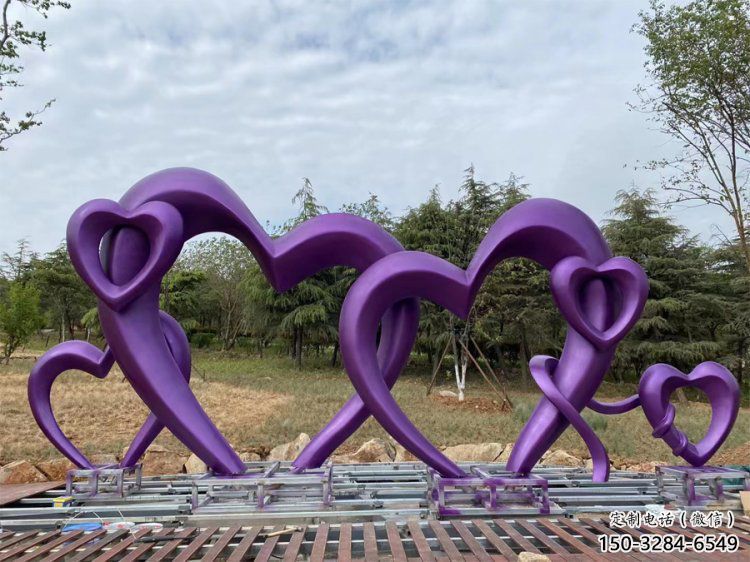 愛心雕塑制造商，鋼管組合，公共烤漆愛心雕塑優(yōu)選