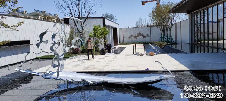 景觀羽毛雕塑供需，廣場雕塑，園林鏡面羽毛雕塑定制