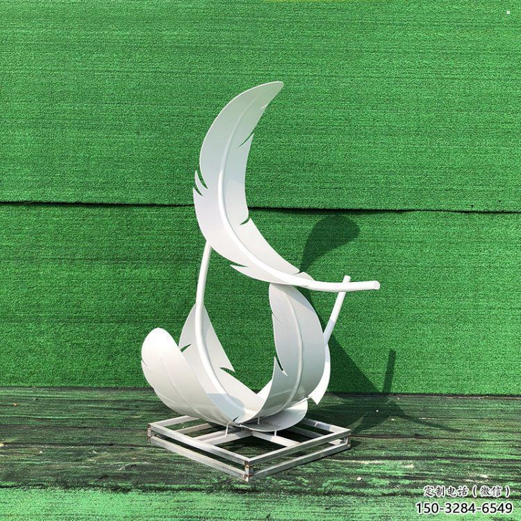 雕塑羽毛景觀制造，街景小品，景觀烤漆羽毛雕塑優(yōu)價