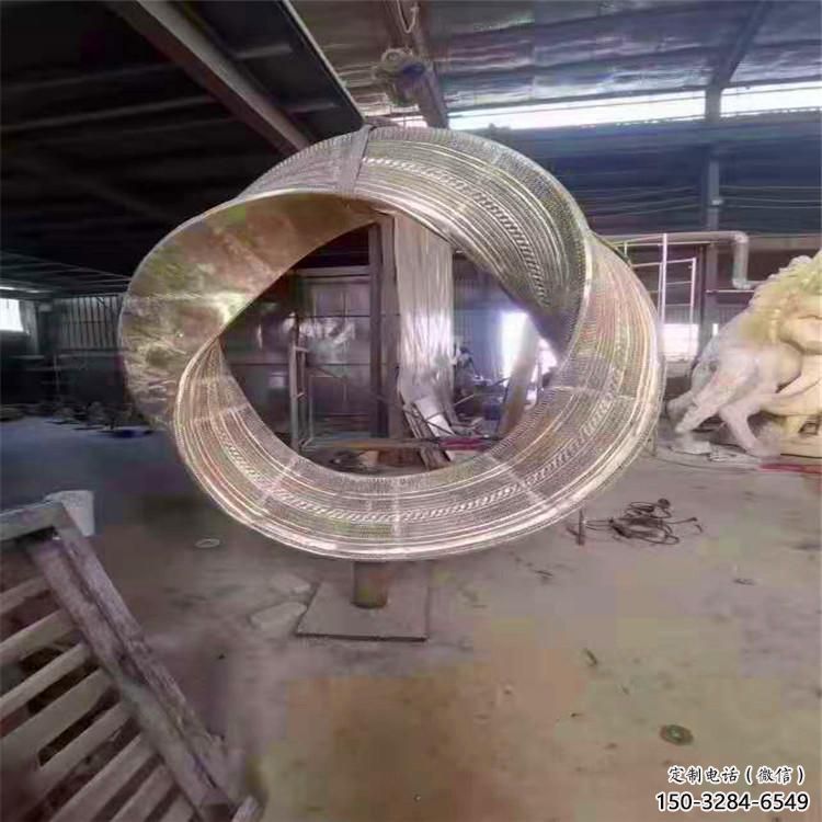 雙環雕塑供需，標識雕塑，不銹鋼雙環雕塑制造商
