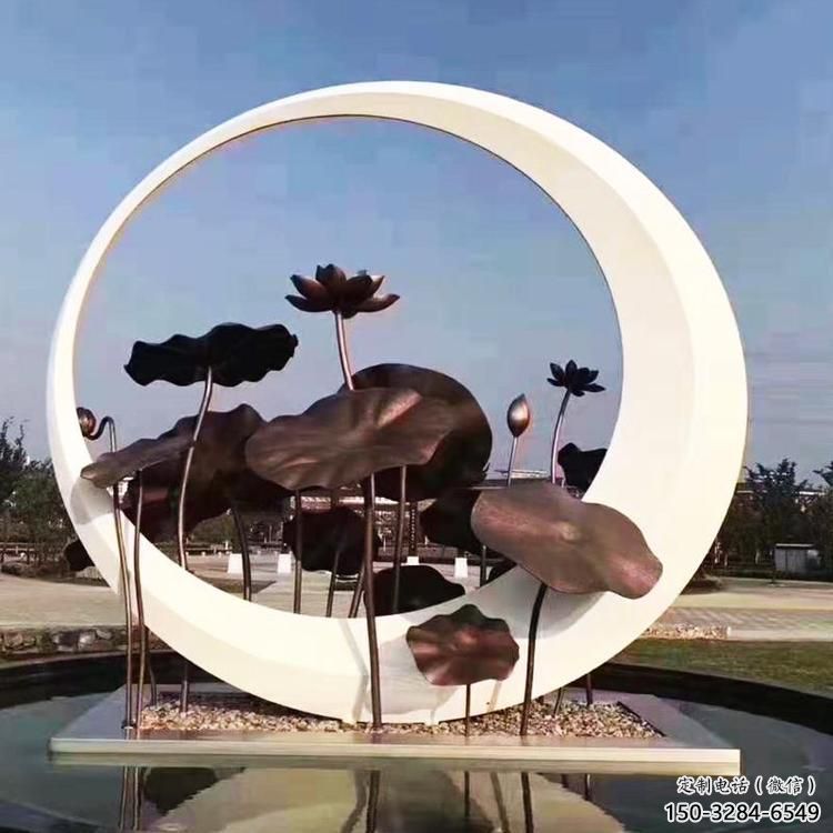 圓環雕塑供求，白鋼構件，不銹鋼圓環雕塑觀賞型