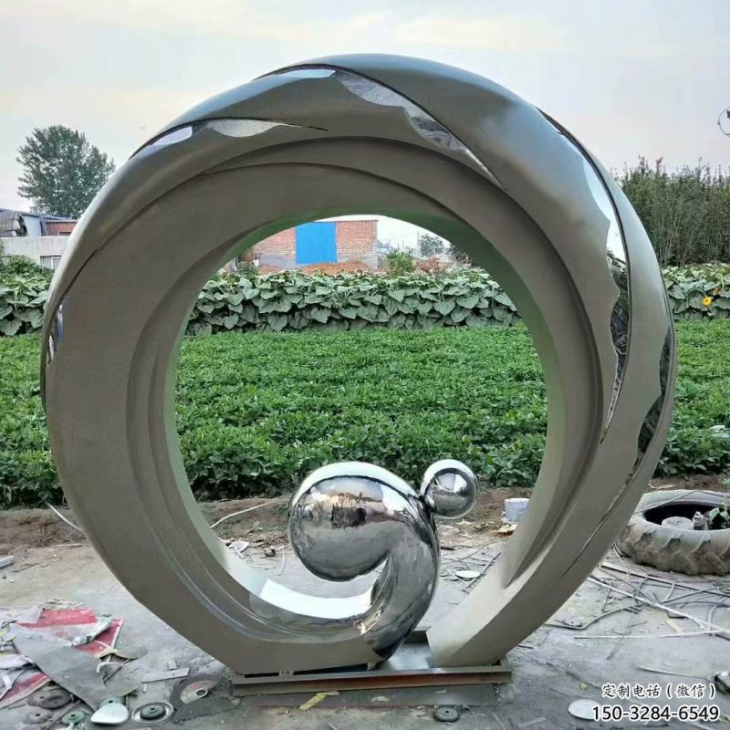 圓環(huán)雕塑優(yōu)選，室外雕塑，不銹鋼圓環(huán)雕塑優(yōu)選