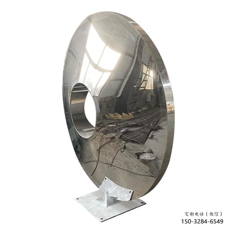 圓環(huán)雕塑供需，室外軟裝，金屬不銹鋼圓鏡雕塑制作