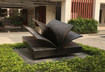 銅書本雕塑優選，小區擺件，公共銅書本雕塑生產商