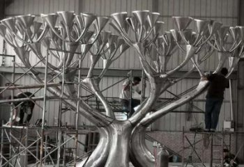 鏤空樹雕塑制造，景觀擺件，鏤空遮陽樹雕塑選定