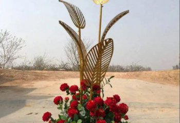 芭蕉葉雕塑定價，拉絲工藝，不銹鋼芭蕉葉雕塑制作