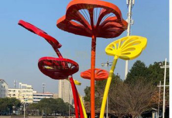 芭蕉葉雕塑訂做，公園雕塑，不銹鋼芭蕉葉雕塑公司