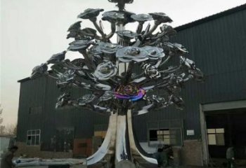 花樹雕塑精選，廣場系列，不銹鋼花樹雕塑承接