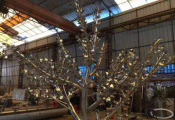 樹雕塑供應(yīng)，城市雕塑，大型不銹鋼樹雕塑制造