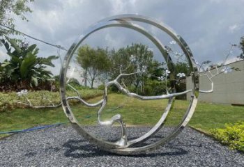圓環(huán)樹雕塑承接，鍛造工藝，不銹鋼圓環(huán)樹雕塑訂做