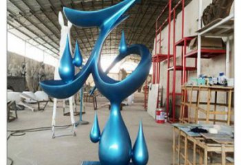 水滴雕塑優選，圓雕體系，城市烤漆水滴雕塑選定