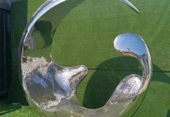 水滴環雕塑，創意設計類型，不銹鋼圓環水滴雕塑廠家